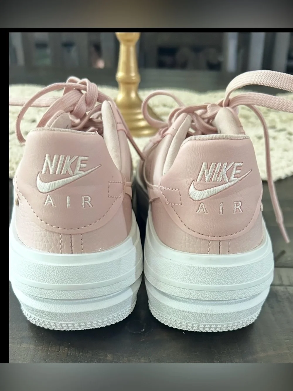 Nike Women’s Air Force 1 Low Sneakers in Light rose and White - Picture 5 of 11